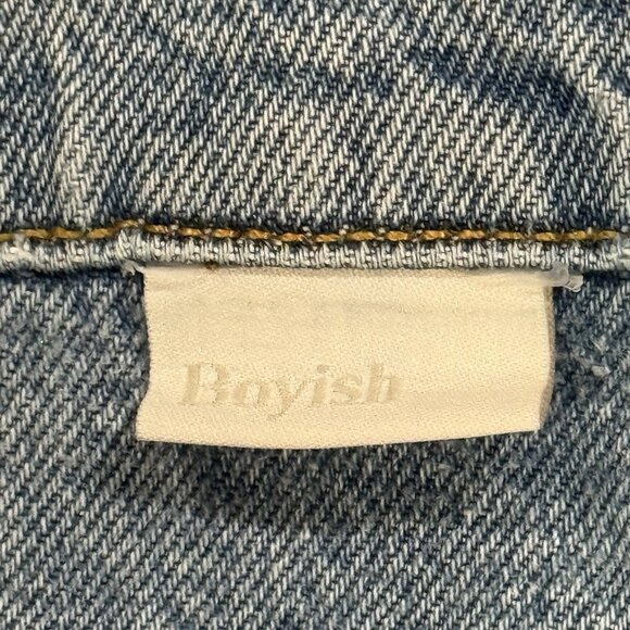 Boyish by Her Womens 32 The Tommy Straight Leg Authentic Distressed Blue Jeans - Picture 7 of 16